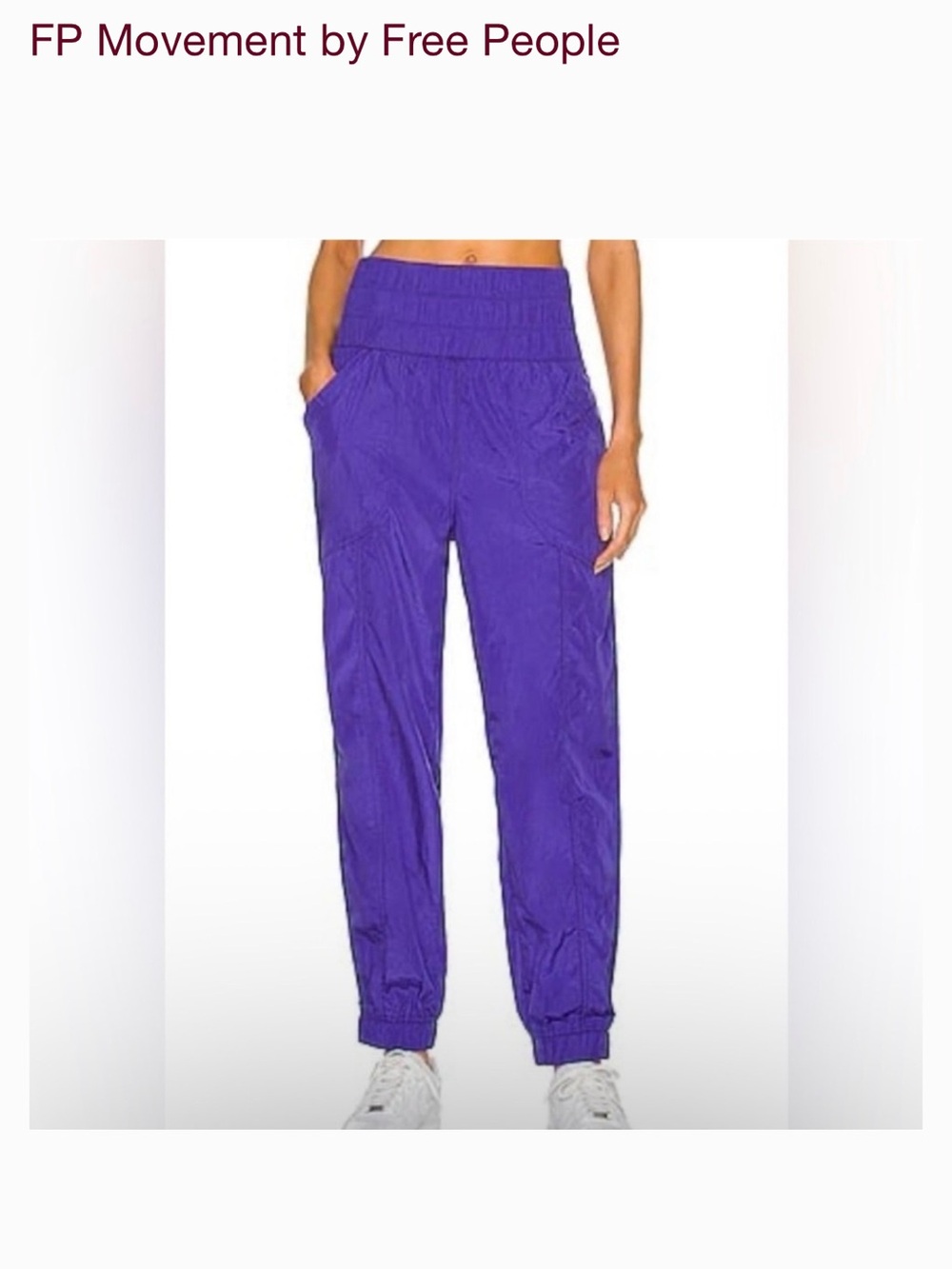 NWT FP Movement The Way Home joggers. size Medium. Color is a dark purple.